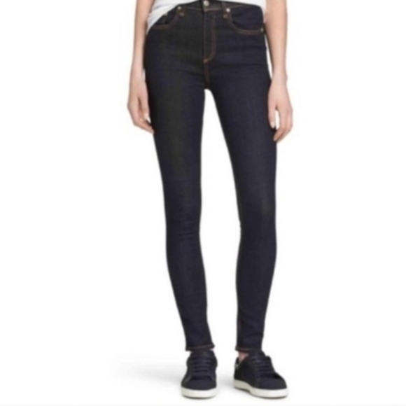 Rag & Bone Justine black high rise skinny jeans 26 - Picture 1 of 7